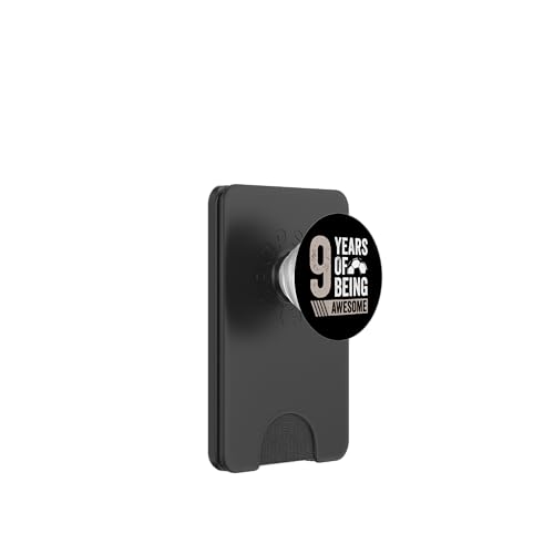 Fußball 9. Geburtstag Junge 9 Jahre alt Geschenk Awesome PopSockets PopWallet für MagSafe Fußball 9. Geburtstag Junge 9 Jahre alt Geschenk Awesome PopSockets PopWallet für MagSafe von InGENIUS Fußball Geburtstagsshirts & Geschenke