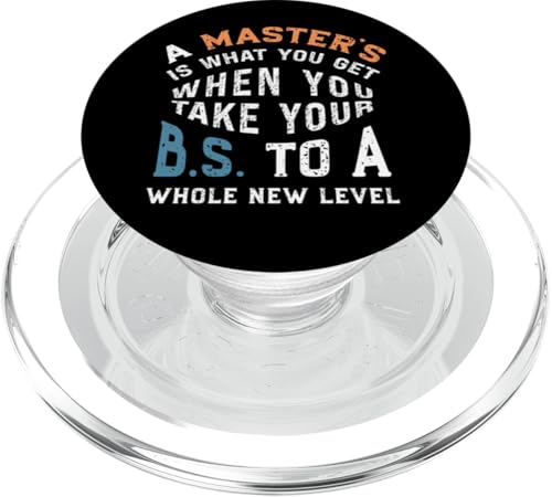 Lustige Master-Abschlussfeier Nehmen Sie Ihren BS PopSockets PopGrip für MagSafe von InGENIUS Graduation Shirts & Geschenke