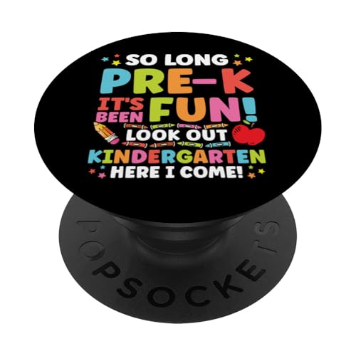 Vorschulabschluss So Long Pre K Kindergarten Here I Come PopSockets Klebender PopGrip Vorschulabschluss So Long Pre K Kindergarten Here I Come PopSockets Klebender PopGrip von InGENIUS Graduation Shirts & Geschenke