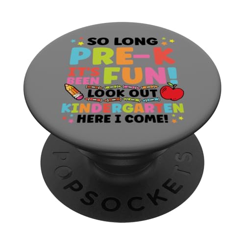 Vorschulabschluss So Long Pre K Kindergarten Here I Come PopSockets Klebender PopGrip Vorschulabschluss So Long Pre K Kindergarten Here I Come PopSockets Klebender PopGrip von InGENIUS Graduation Shirts & Geschenke
