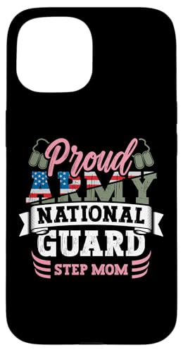 Stolze Armee Nationalgarde Stiefmutter Hundemarke US Militär Hülle für iPhone 15 von InGENIUS National Guard Family Matching Shirts