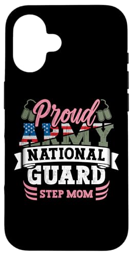 Stolze Armee Nationalgarde Stiefmutter Hundemarke US Militär Hülle für iPhone 16 von InGENIUS National Guard Family Matching Shirts