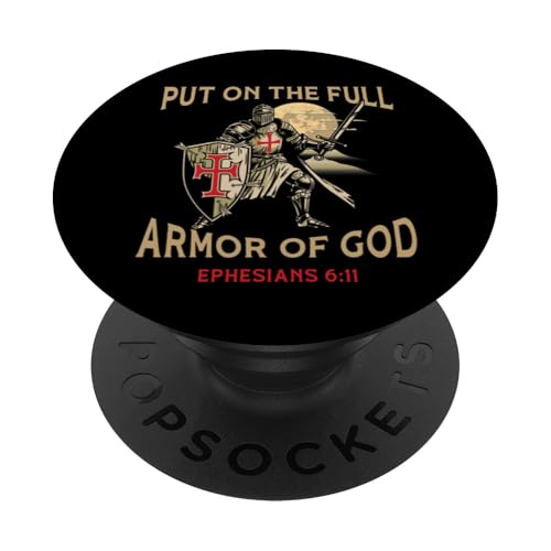 Christian Put Full Armor Of God Lover Bibelvers Religiös PopSockets Klebender PopGrip Christian Put Full Armor Of God Lover Bibelvers Religiös PopSockets Klebender PopGrip von InGENIUS Religiöse Hemden & Geschenke