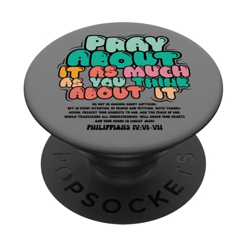 Christlicher Glaube Beten Sie darüber, wenn Sie über PopSockets Klebender PopGrip von InGENIUS Religiöse Hemden & Geschenke