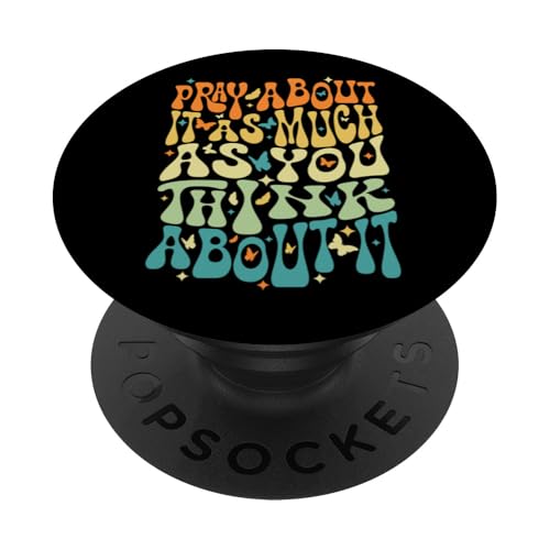 Christlicher Glaube Beten Sie darüber, wenn Sie über PopSockets Klebender PopGrip von InGENIUS Religiöse Hemden & Geschenke
