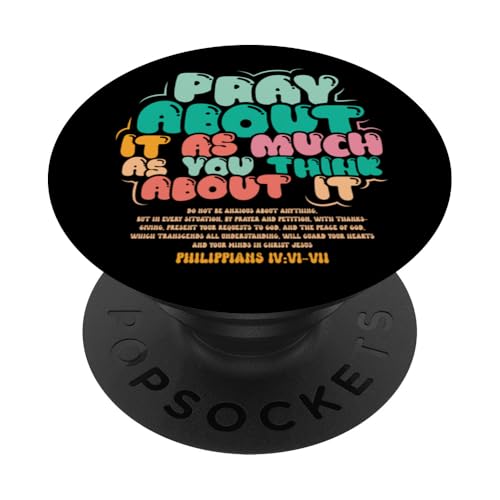 Christlicher Glaube Beten Sie darüber, wenn Sie über PopSockets Klebender PopGrip von InGENIUS Religiöse Hemden & Geschenke