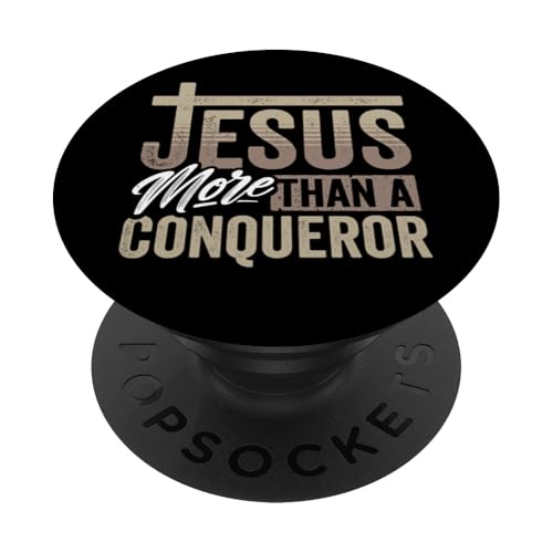 Christlicher Glaube Jesus Mehr als ein Eroberer Bibel PopSockets Klebender PopGrip von InGENIUS Religiöse Hemden & Geschenke
