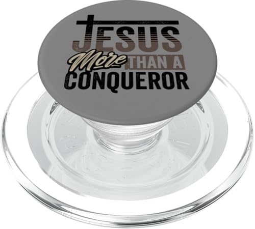 Christlicher Glaube Jesus Mehr als ein Eroberer Bibel PopSockets PopGrip für MagSafe von InGENIUS Religiöse Hemden & Geschenke