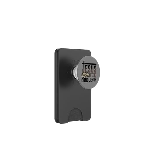 Christlicher Glaube Jesus Mehr als ein Eroberer Bibel PopSockets PopWallet für MagSafe von InGENIUS Religiöse Hemden & Geschenke