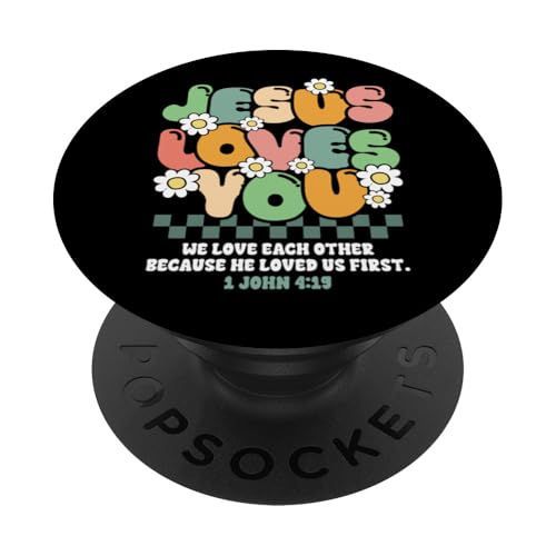 Groovy Christlicher Glaube Jesus Liebt Dich Religiöser PopSockets Klebender PopGrip Groovy Christlicher Glaube Jesus Liebt Dich Religiöser PopSockets Klebender PopGrip von InGENIUS Religiöse Hemden & Geschenke
