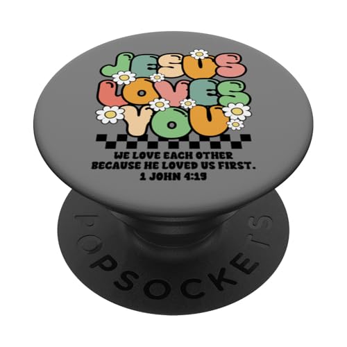 Groovy Christlicher Glaube Jesus Liebt Dich Religiöser PopSockets Klebender PopGrip Groovy Christlicher Glaube Jesus Liebt Dich Religiöser PopSockets Klebender PopGrip von InGENIUS Religiöse Hemden & Geschenke