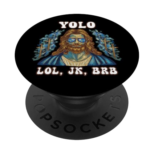 Yolo JK BRB Jesus Christus Lustig Ostern Christlicher Humor PopSockets Klebender PopGrip Yolo JK BRB Jesus Christus Lustig Ostern Christlicher Humor PopSockets Klebender PopGrip von InGENIUS Religiöse Hemden & Geschenke