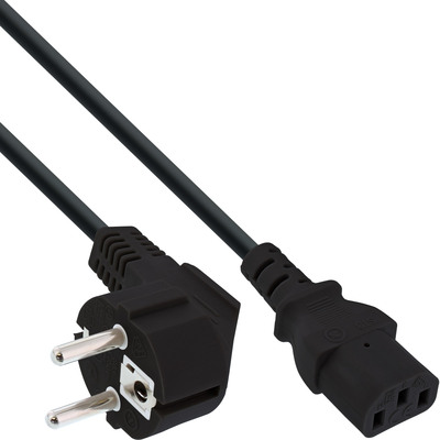 15er Bulk-Pack InLine® Netzkabel, Schutzkontakt gew. auf Kaltgerätest. C13, 5m von InLine®