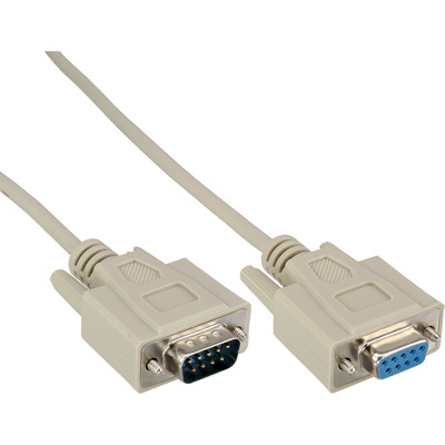 15er Bulk-Pack InLine® Serielle Verlängerung, 9pol Stecker/Buchse, vergossen 10m von InLine®