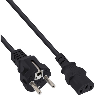 40er Bulk-Pack InLine® Netzkabel, Schutzkont. gerade auf Kaltgerätest. C13, 1,5m von InLine®