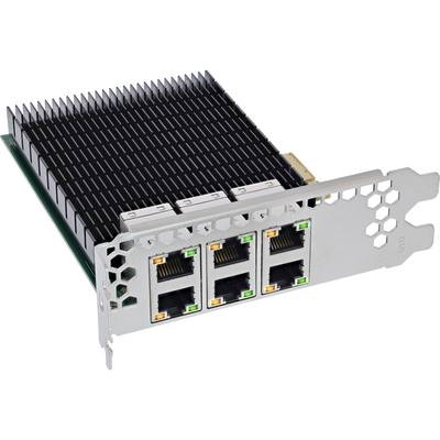 InLine® 6-fach Gigabit Netzwerkkarte, 6x RJ45 1 Gb/s, PCIe x4 von InLine®