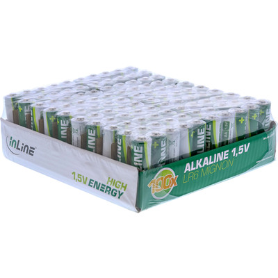 InLine® Alkaline High Energy Batterie, Mignon (AA), 100er Pack von InLine®