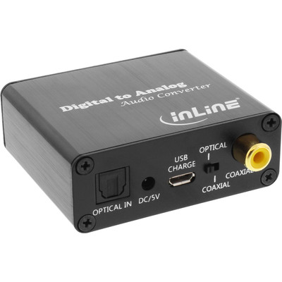 InLine® Audio DA-Wandler, Toslink & Cinch Eingang zu Cinch Stereo Ausgang, USB von InLine®