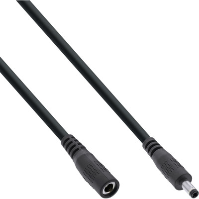 InLine® DC Verlängerungskabel, DC Stecker/Buchse 4,0x1,7mm, AWG 18, schwarz,1m von InLine®