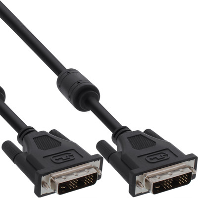 InLine® DVI-D Kabel, digital 18+1 Stecker / Stecker, Single Link, 2 Ferrite, 2m von InLine®