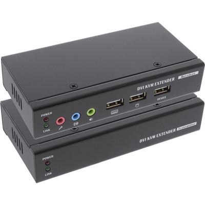 InLine® DVI USB KVM Extender, Verlängerung über UTP, mit Audio, bis 50m von InLine®