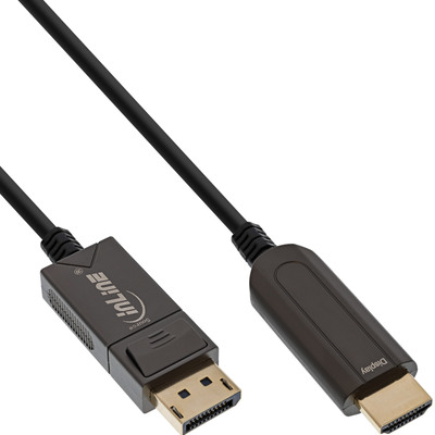 InLine® DisplayPort zu HDMI AOC Konverter Kabel, 4K/60Hz, schwarz, 15m von InLine®