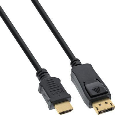 InLine® DisplayPort zu HDMI Konverter Kabel,  4K/30Hz, schwarz, 5m von InLine®