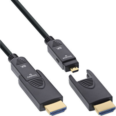 InLine® HDMI AOC Kabel, Ultra High Speed HDMI, 8K4K, Stecker abnehmbar, 20m von InLine®