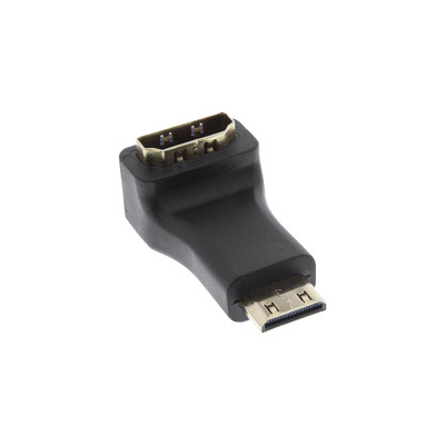 InLine® HDMI Adapter, HDMI A Buchse auf Mini HDMI C Stecker, gewinkelt, 4K2K von InLine®