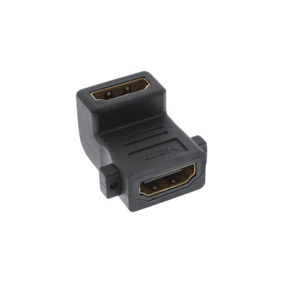 InLine® HDMI Adapter zum Einbau mit Gewinde, HDMI A Buchse/Buchse, gewinkelt von InLine®