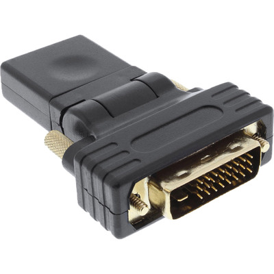 InLine® HDMI-DVI Adapter, HDMI Buchse auf DVI Stecker, flexibler Winkel, 4K2K von InLine®