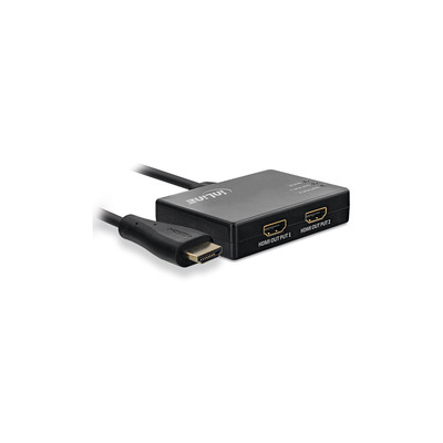 InLine® HDMI Splitter/Verteiler, 2-fach, 4K/60Hz, mit integriertem Kabel von InLine®