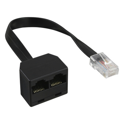 InLine® ISDN Verteiler, 1x RJ45 ST / 2x RJ45 BU, (8P8C) o. Endwiderstände, 0,15m von InLine®