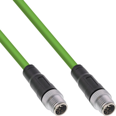 InLine® Industrie Netzwerkkabel, M12 8-pin X-kodiert St./St. Cat.6A PUR, 2m von InLine®