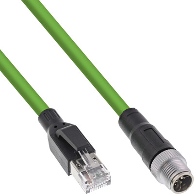 InLine® Industrie Netzwerkkabel, M12 8-pin X-kodiert St. zu RJ45 St., Cat.6A 10m von InLine®