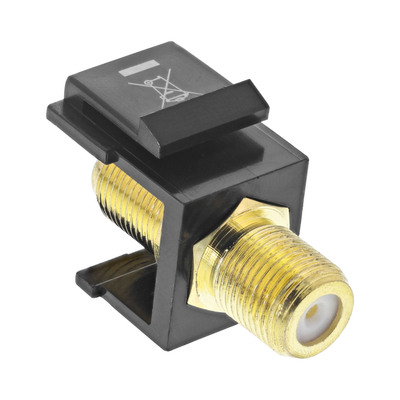 InLine® Keystone Einbauadapter, für Sat-Kabel, 2x F-Buchsen, schwarz von InLine®