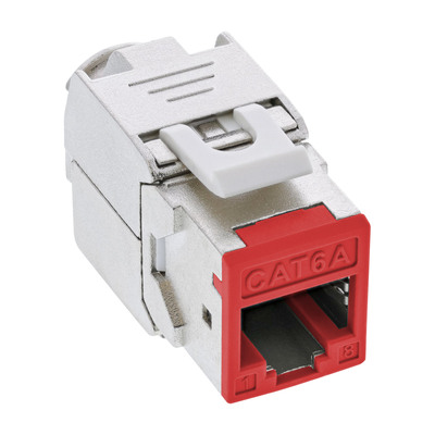 InLine® Keystone RJ45 Buchse, geschirmt, Cat.6A, rot 8er Pack von InLine®
