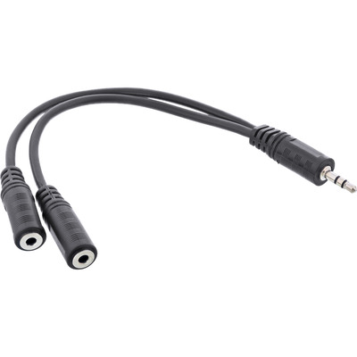 InLine® Klinken Y-Kabel, 3,5mm Klinke ST an 2x 3,5mm Klinke BU, Stereo, 0,2m von InLine®