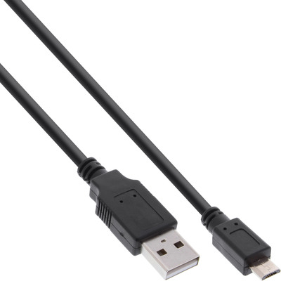 InLine® Micro-USB 2.0 Kabel, Schnellladekab., USB-A ST/Micro-B ST, schwarz, 2m von InLine®