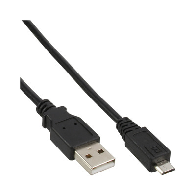 InLine® Micro-USB 2.0 Kabel, USB-A Stecker an Micro-B Stecker, schwarz, 1,8m von InLine®