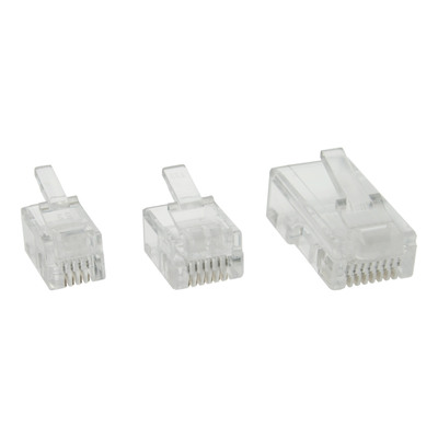 InLine® Modularstecker, 6P4C RJ11 zum Crimpen auf Flachkabel, 10er Pack von InLine®