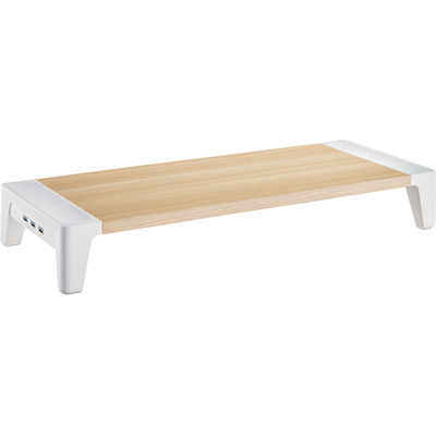 InLine® Monitor Podest+ mit 2x USB 3.2 Gen1 und QC3 Ladeports, 80mm, max. 15kg von InLine®