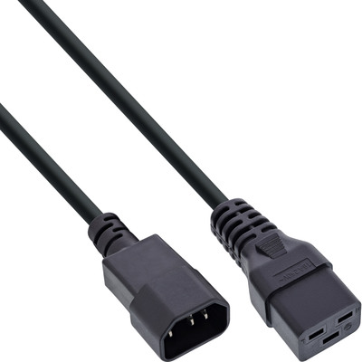 InLine® Netz Adapterkabel, IEC-60320 C14 auf C19, max 10A, 3m von InLine®