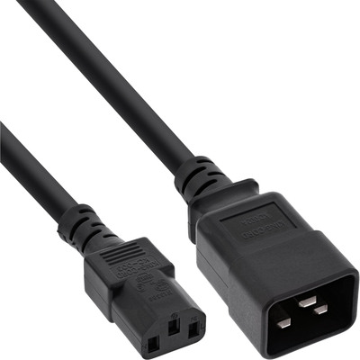 InLine® Netz Adapterkabel, IEC-60320 C20 auf C13, max.10A, 2m von InLine®