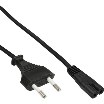 InLine® Netzkabel, Netzstecker CEE7/16 Schweiz auf Euro 8 C7 Stecker, 1,8m von InLine®