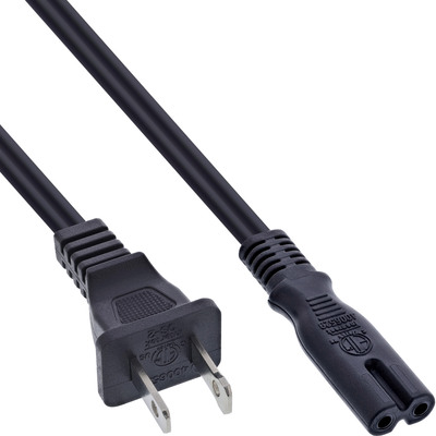 InLine® Netzkabel, Netzstecker Japan auf Euro 8 C7 Stecker, schwarz, 1,8m von InLine®