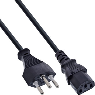 InLine® Netzkabel, Netzstecker Schweiz auf Kaltgerätestecker C13, 5m von InLine®