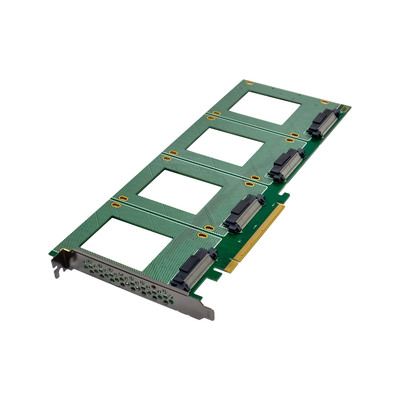 InLine® PCIe Karte zu 4x intern U.2 NVMe SFF-8639 – Bifurcation, PCIe x16 von InLine®