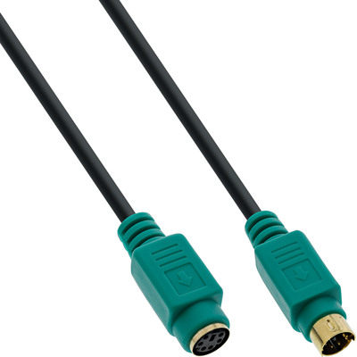 InLine® PS/2 Verlängerung, Stecker / Buchse, PC99, grüne Stecker, PREMIUM, 3m von InLine®