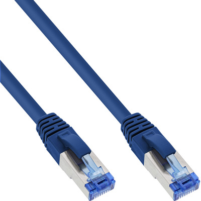 InLine® Patchkabel, S/FTP (PiMf), Cat.6A, halogenfrei, blau, 15m von InLine®